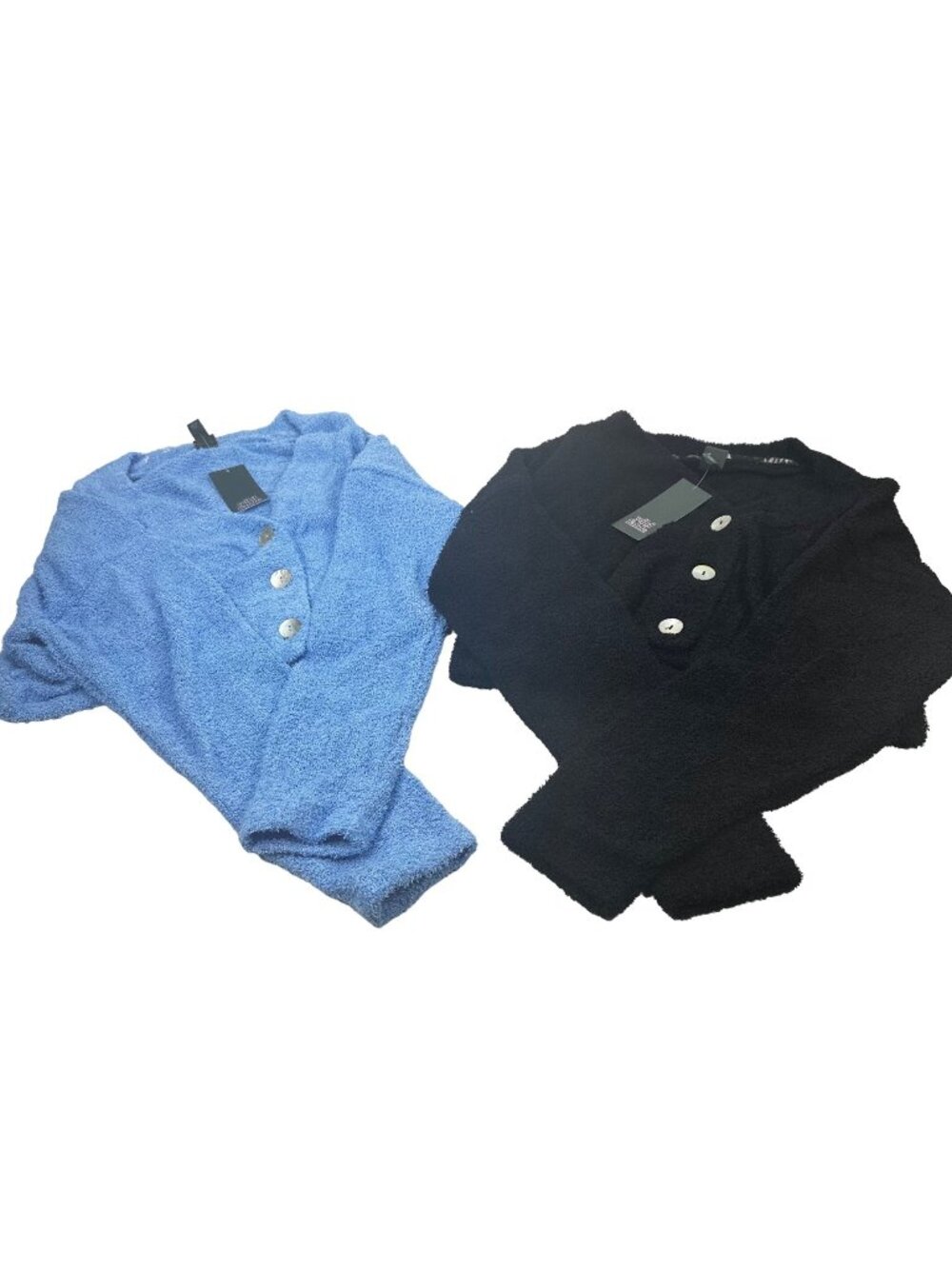 Lot of 2 Sweaters Wild Fable Women's XS Cropped Cozy Cardigan Blue Black New